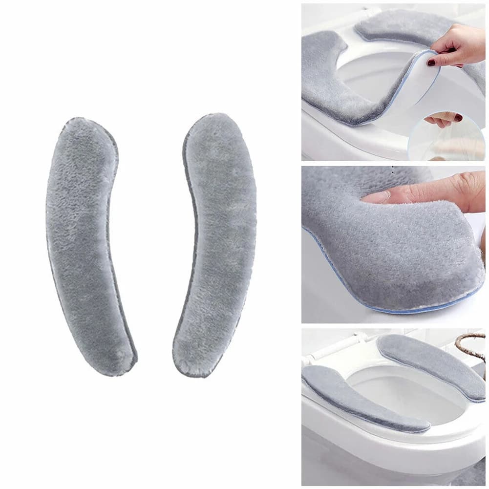 Cuscino per WC da bagno Coprisedile morbido e lavabile Coprisedile per WC caldo e addensato 38 * 10 cm