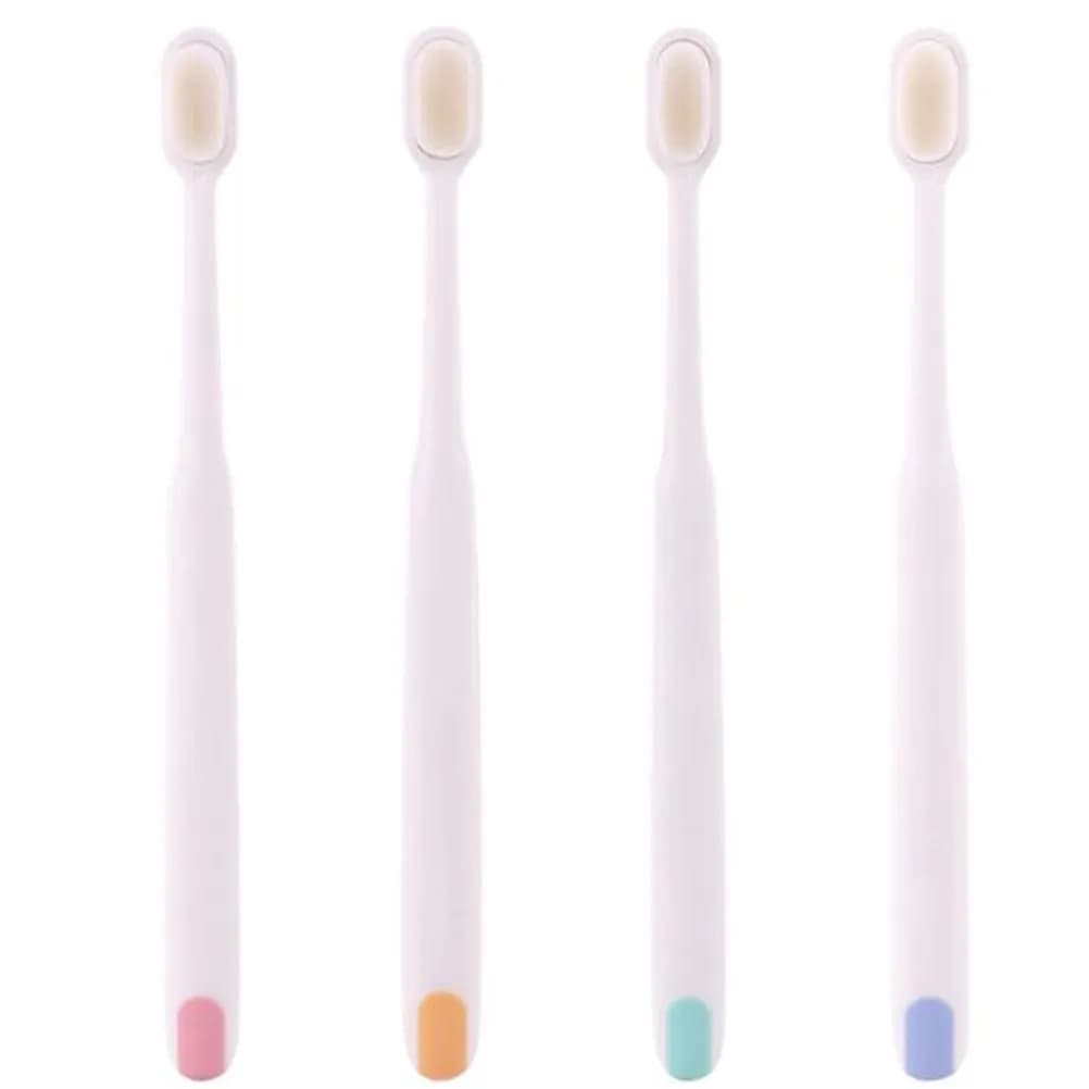2Pcs Superfine Toothbrushes Oral Cleaning Brushes Long Handle Ergonomic Design for Effective Teeth Cleaning Healthy