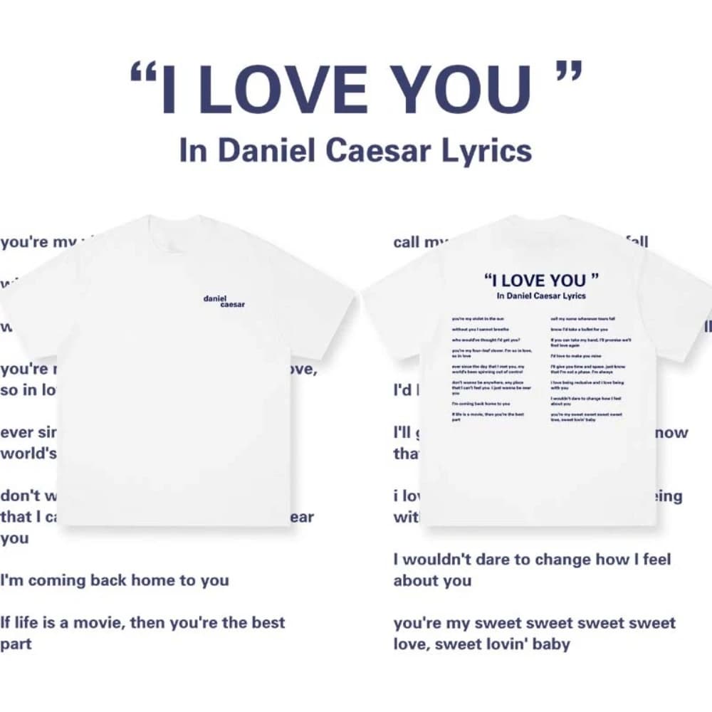 T-shirt Estiva 2026 Daniel Caesar da Uomo, Maglietta Casual con Stampa Originale, 100% Cotone, Unisex, Manica Corta, Oversize