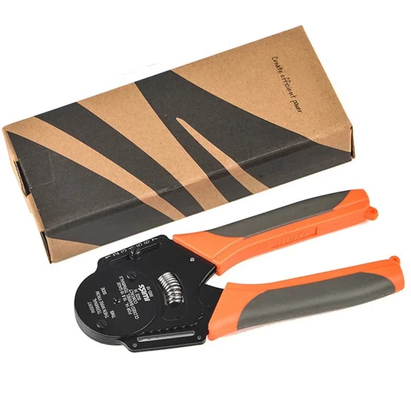 Pinza Crimpatrice a Cilindro Chiuso a 4 Vie per Contatti Solidi Deutsch/Connettori AMPHENOL - Utensile Manuale Mini Pinza Crimpatrice