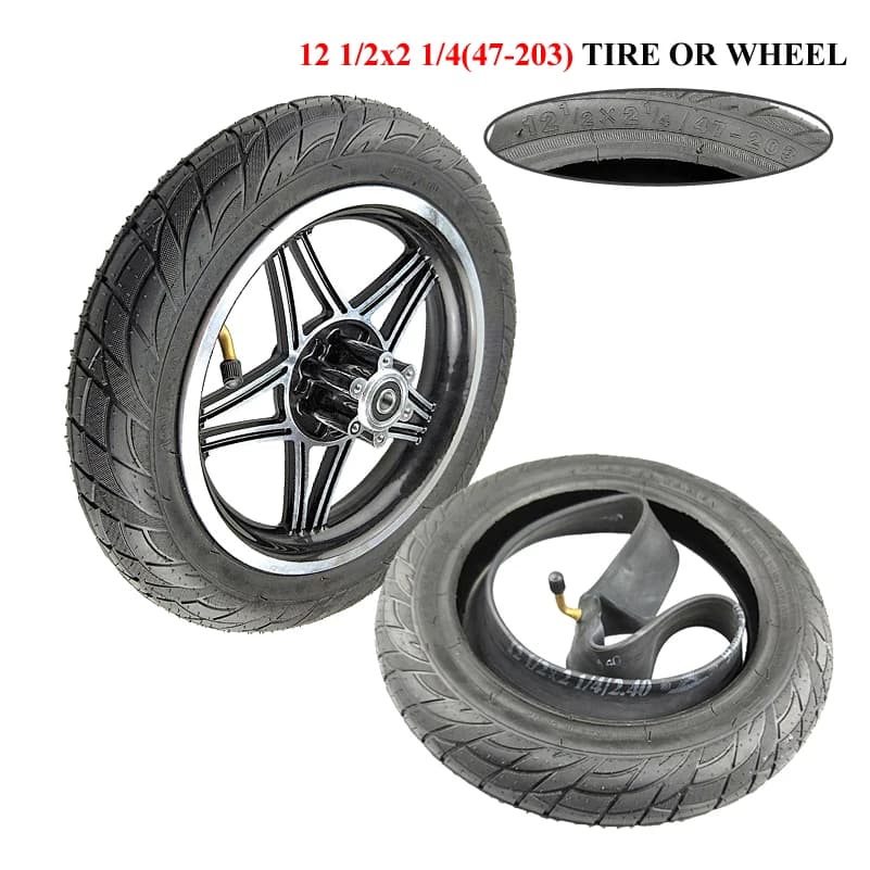 12 Inch Tyres 12 1/2x2 1/4 47-203 Tires & Inner Tube Fits Electric Bicycle, Baby Carrier Baby Carrier, Folding Electric Bicycle