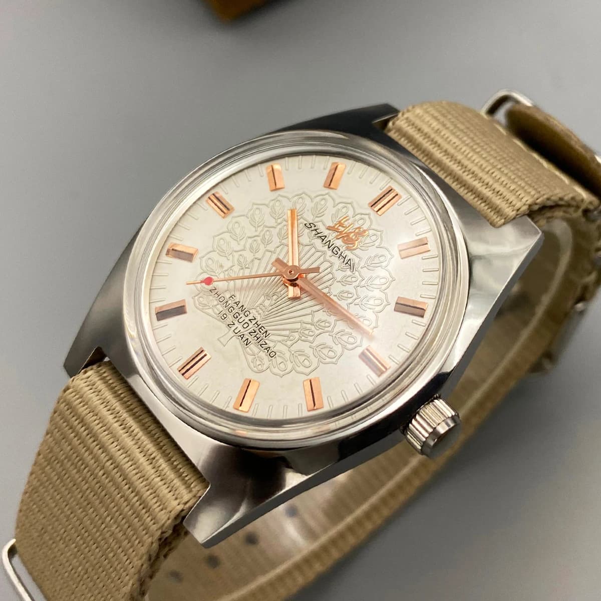 Orologio Meccanico da Uomo Shanghai 36MM a Carica Manuale 7120 - Orologio Impermeabile in Acciaio Inossidabile Design Bauhaus per Uomo Dropshipping