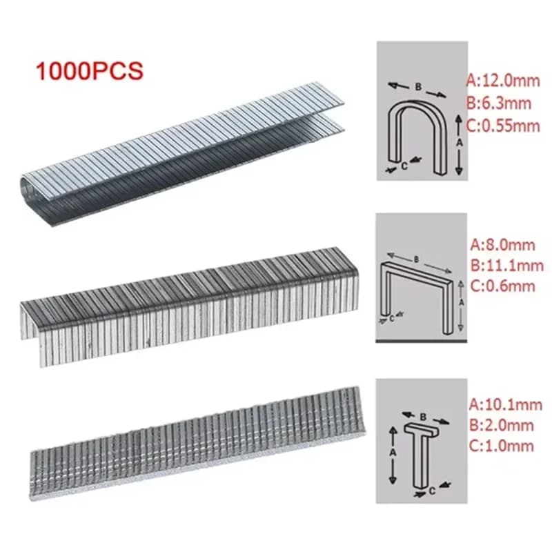 1000 pz/scatola U/T/porta chiodo manuale pistola sparachiodi a forma di per mobili in legno graffette per uso domestico
