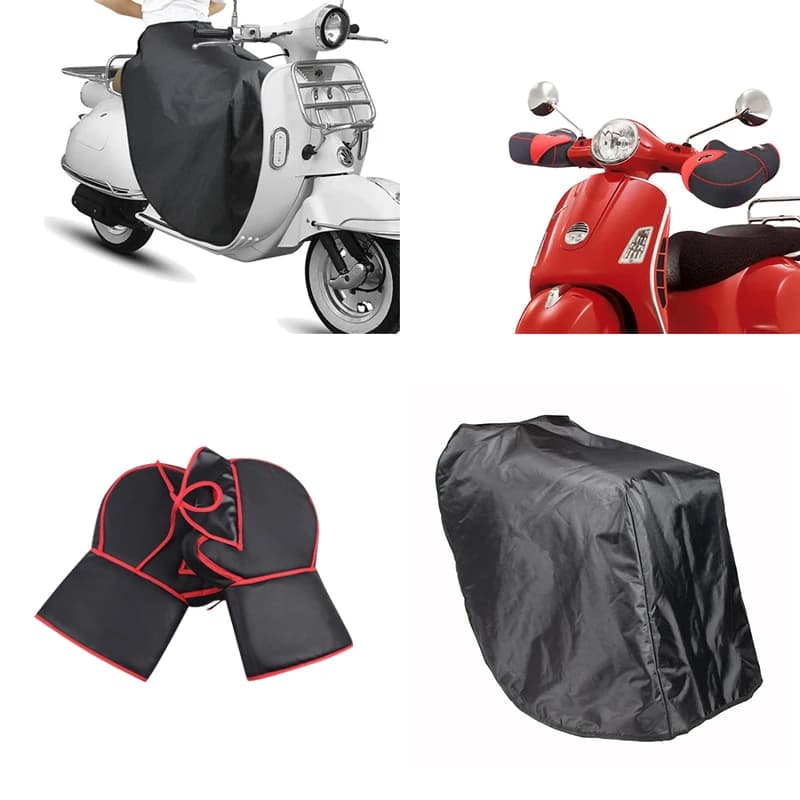 Copri gamba invernale impermeabile per scooter da moto, coperta per ginocchio, guanti trapuntati invernali da moto caldi antivento per Honda per Vespa