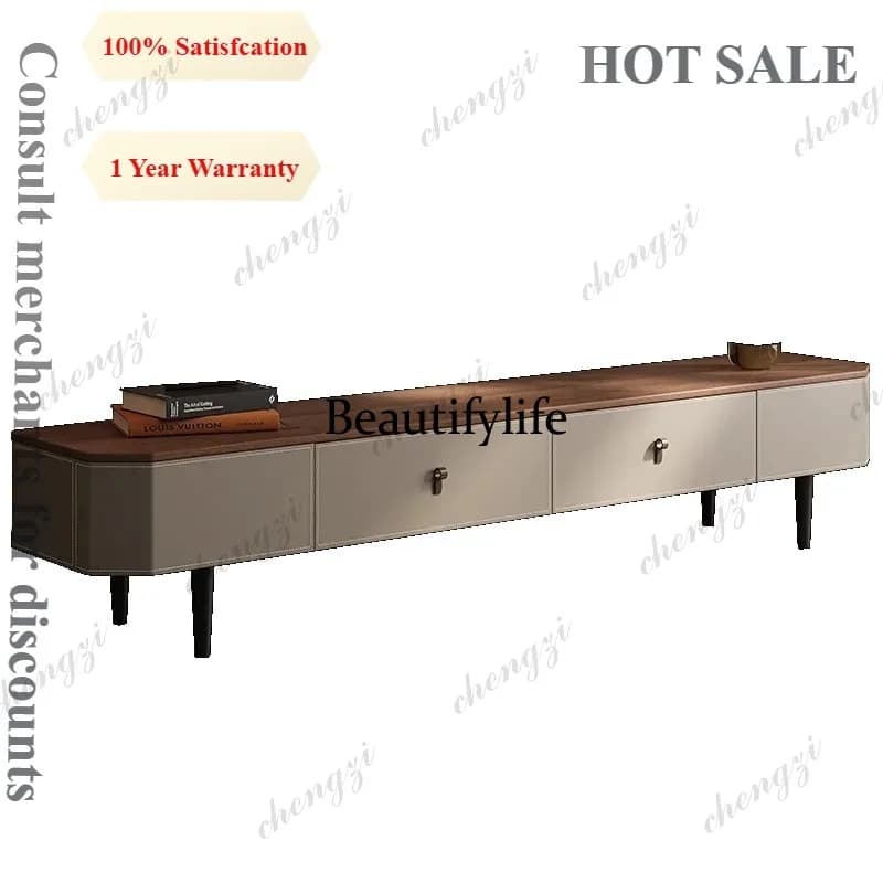 TTT Italian Minimalist TV Cabinet Retro Nordic Living Room Designer Hallway Tv Table Salon Monitor Console Trendy Muebles Furnit