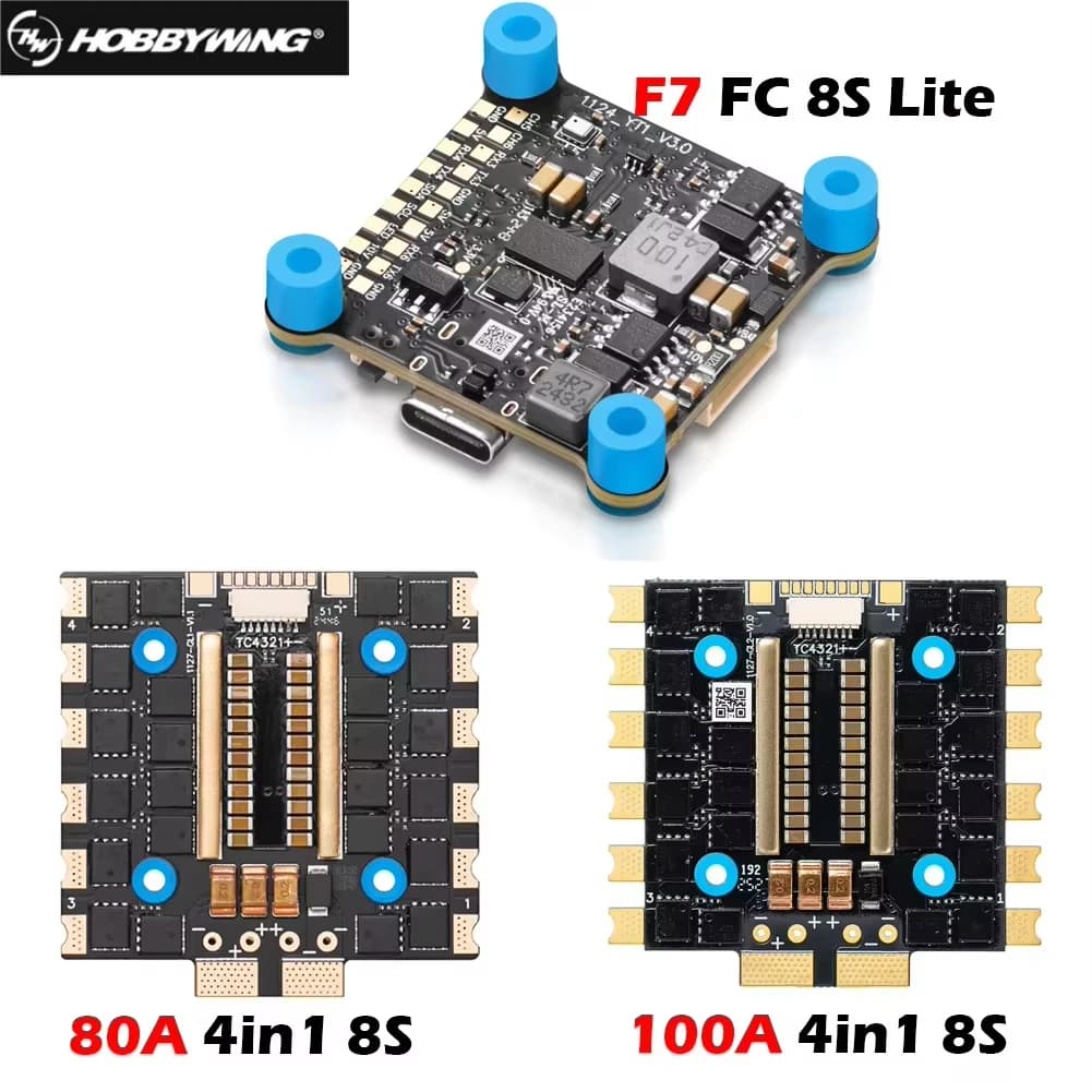 HobbyWing XRotor 80A 100A 4in1 8S Lite AT RTF F7 Combo Controllore di Volo ESC per Droni da Corsa FPV