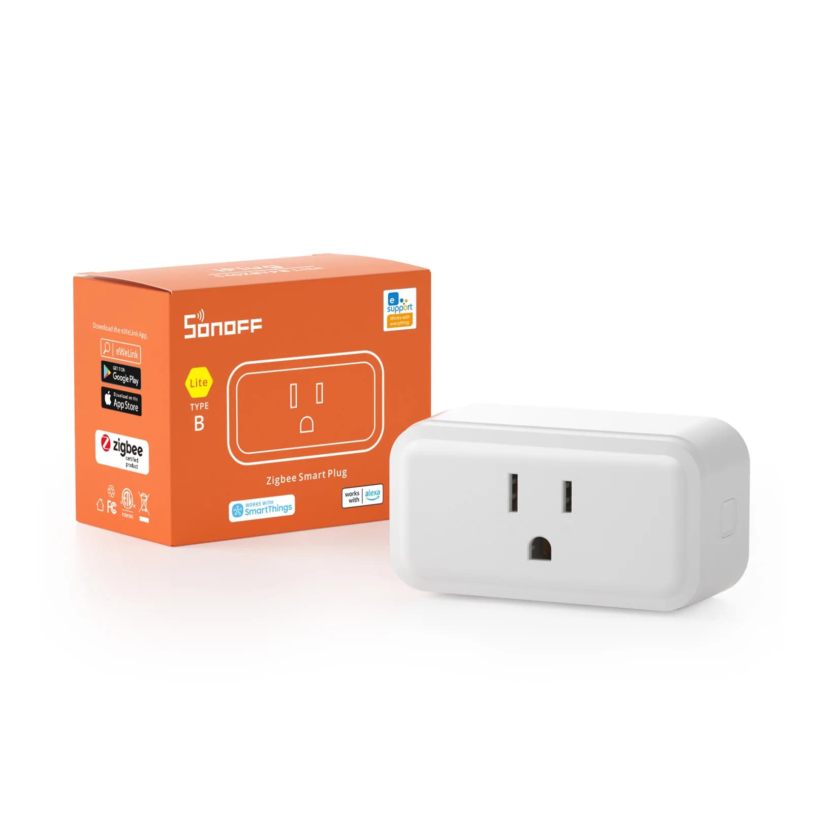 SONOFF Presa Intelligente Zigbee ETL S40 Lite 15A, Ripetitore Zigbee Compatibile con SmartThings Echo Plus 6920075777307