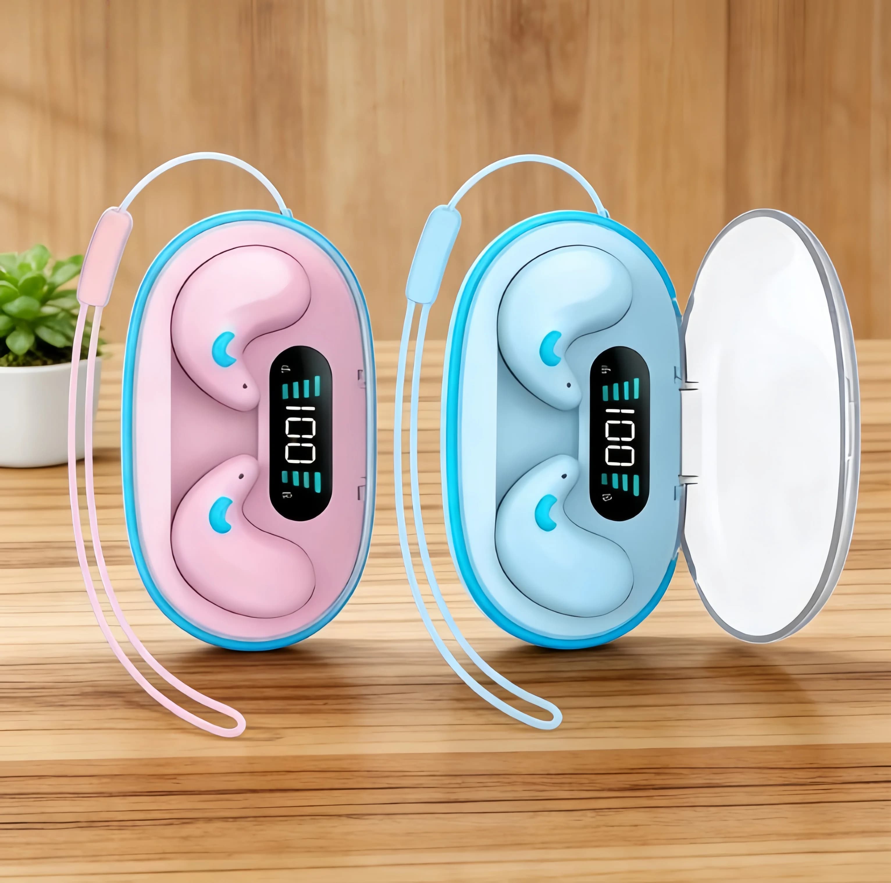 New Sleeping Bluetooth Earbuds Wireless Bluetooth Earphones Waterproof Hi-Fi Stereo Earpods with Mic Fro all smartphones