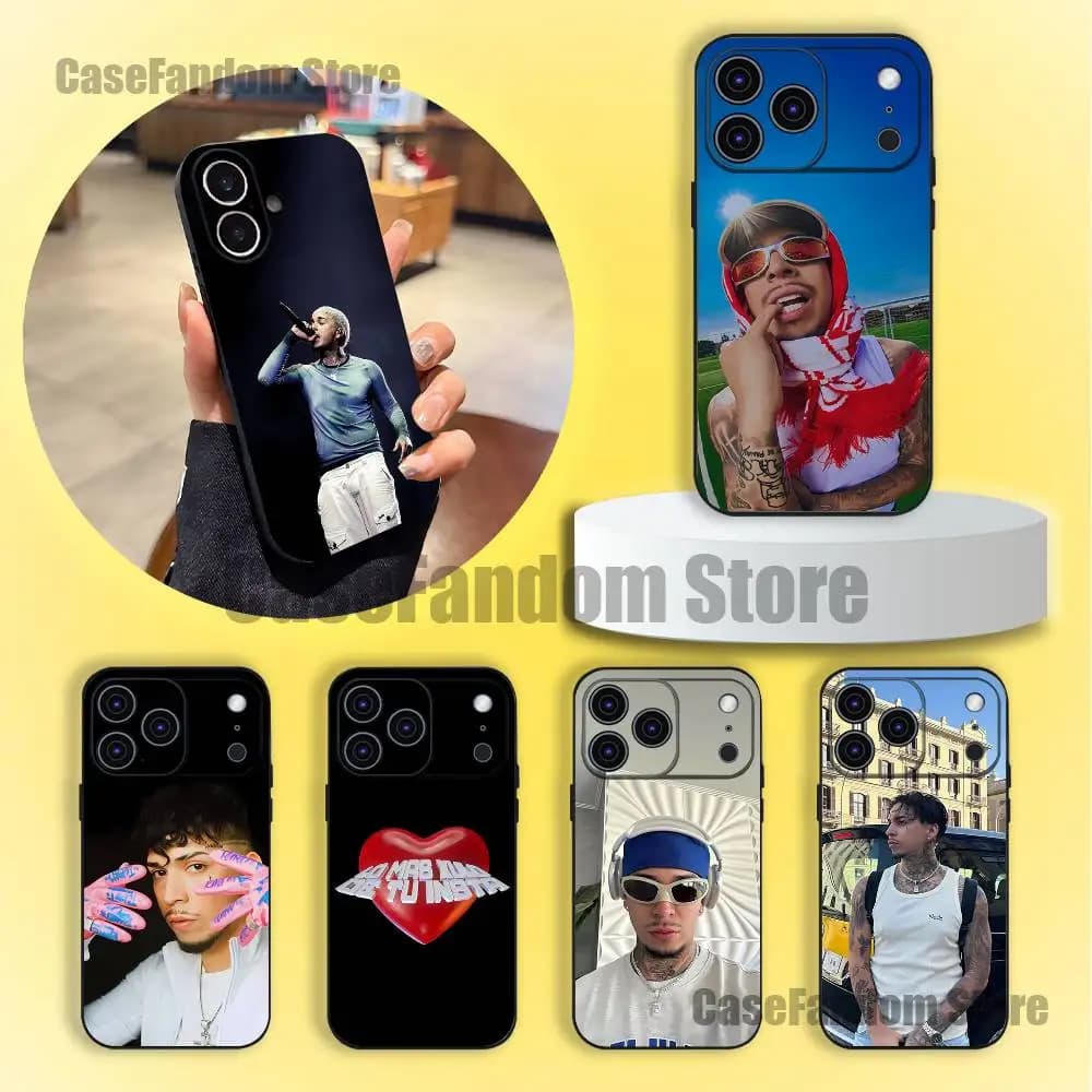 Custodia Morbida Nera Young Cister per iPhone 17, 16, 15, 14, 13, 12, 11, Pro, Max, Plus