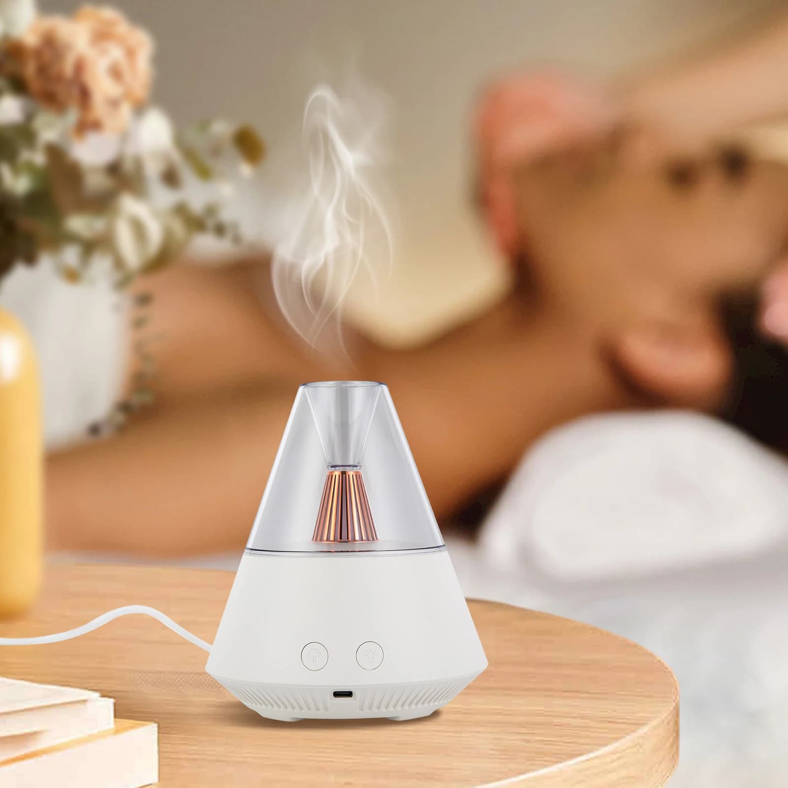 Diffusore di Aromi a Ultrasuoni, Diffusore di Fragranze per Oli Essenziali 150ml, Atomizzatore con Spegnimento Automatico 8 Ore per Casa e Ufficio