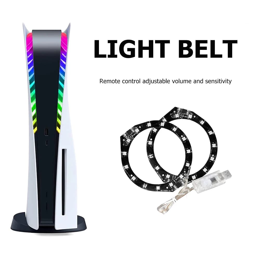 Barra luminosa per console di gioco Accessori per giochi RGB con luce d'atmosfera a 8 colori compatibili con Bluetooth 4.0 per PS5