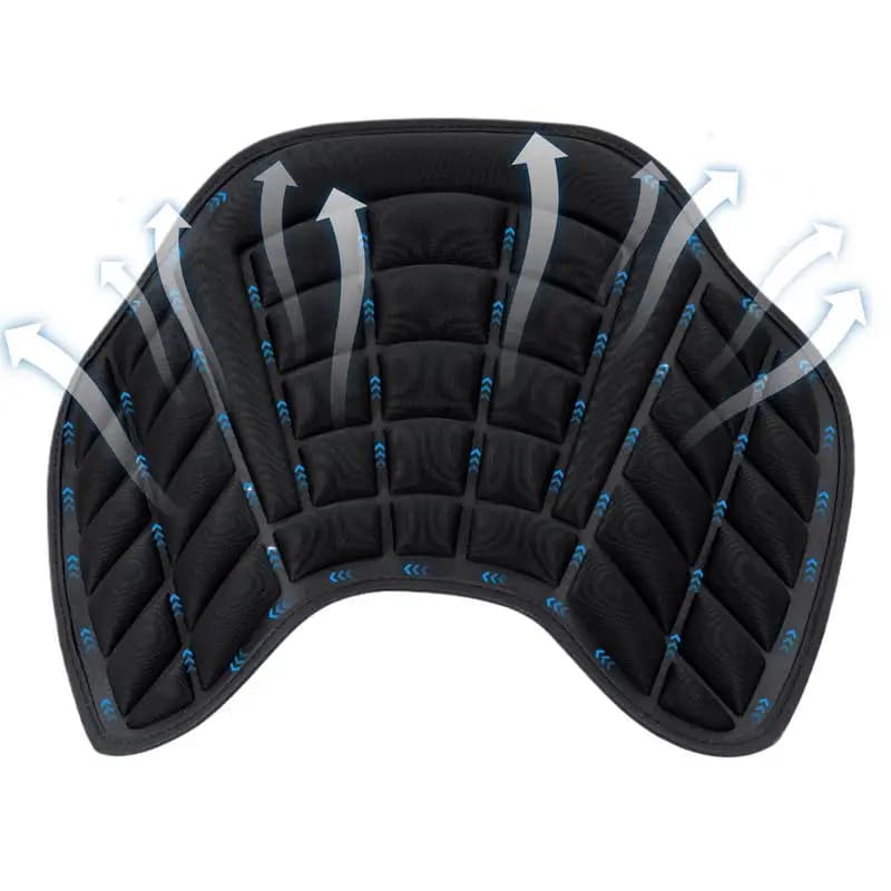 Cuscino per sedile passeggero per moto Tappetino per sedile per moto in schiuma Cuscino traspirante Ammortizzante antiscivolo Supporto ergonomico spesso
