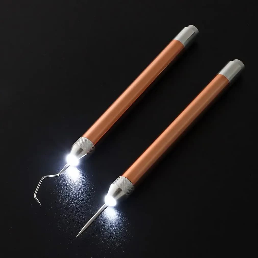 Portable Vinyl Weeding Pen Kit With LED Light Vinyl Weeding Tool Handheld Iron-on Project Cutter Vinyl Paper Remover with Hooks