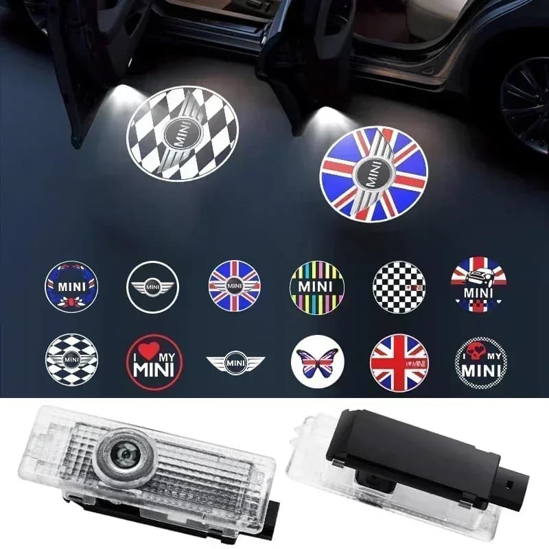 2 pezzi led benvenuto luce porta auto lampade per proiettore per BMW Mini Cooper One S JCW Countryman R56 R53 R50 F55 F56 R60 R57 accessori