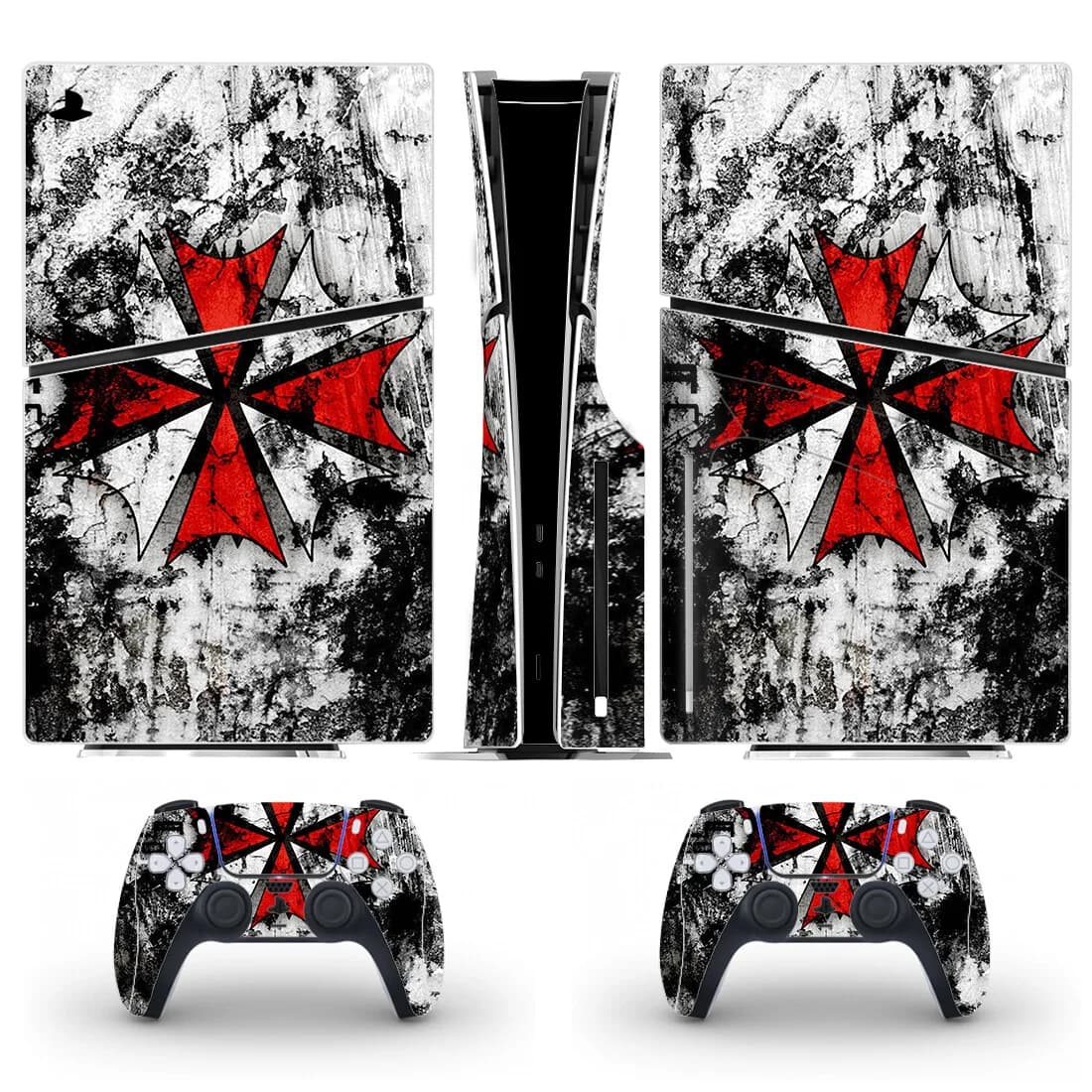 Bihazard Umbrella Game PS5 Slim Disc Skin Sticker decalcomania Cover per Console e 2 controller nuovo PS5 Slim Disk Skin Vinyl