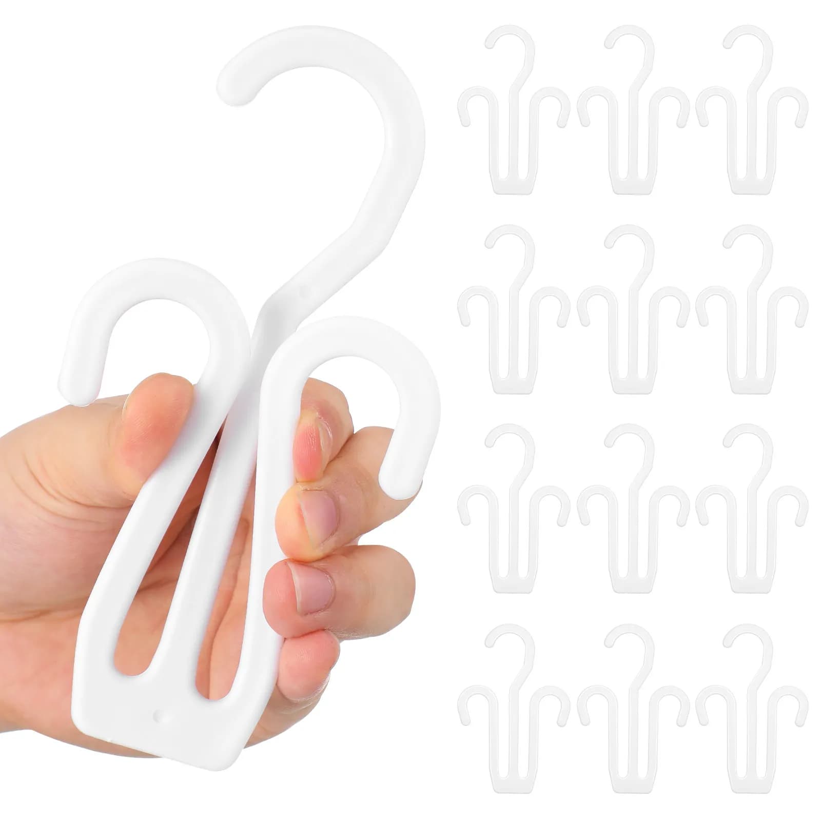 20Pcs Shoe Hanger Drying Rack Plastic Wall Mounted Sandal Slipper Organizer Space Saving Elegant Home Bathroom