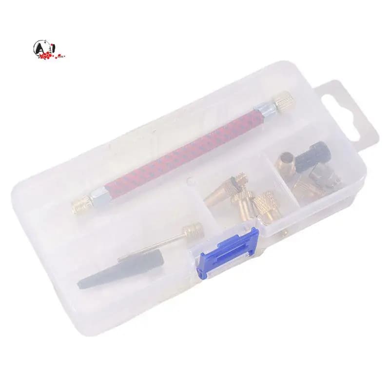 A10E-12Pcs/Set Airbed Pump Hose Adapter Nozzle Valve Air Hose Inflating Needles Bike Pump Inflator Connector Bike Tools