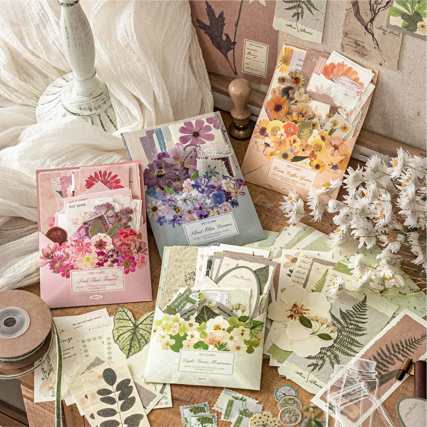 100pcs/pack DIY Scrapbooking Pack Collage Junk Journal Decor Stickers Materials Paper Combo Kit Aesthetics Stationery set