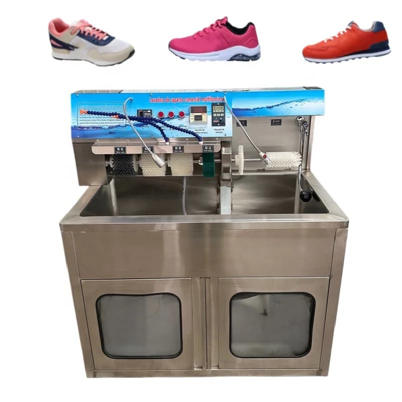 Factory Supply Commercial Multi Brush Shoe Washing Machine Stainless Steel Sneaker Cleaning Equipment For Shoe Washing Shop