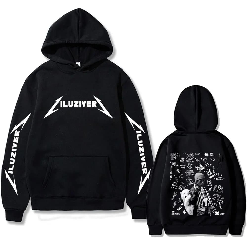 Rapper Lil Uzi Vert Luv Is Rage 2 2025 Felpa con cappuccio Uomo Donna Hip Hop Moda Musica pop Felpa Maschile Casual Oversize Streetwear