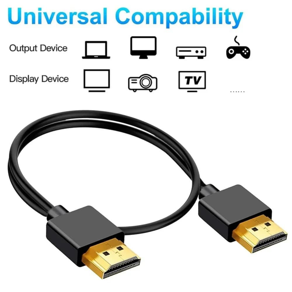 OD3.2 Ultra Soft & Thin HDMI To Mini HDMI Cord Supports High Speed 4K@60Hz 18gbps 2160p 1080p Extreme Slim & Flexible HDMI Wire