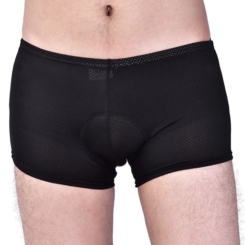 2Pcs Comfort 3D Padded Cycling Underwear Breathable Shock Absorption Cycling Shorts Black Bike Underwear Outdoor Cycling