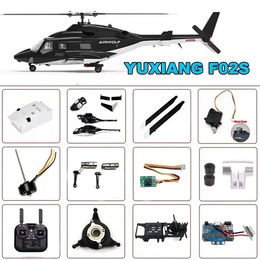 YUXIANG F02S AirWolf RC parti dell'elicottero mandrino elica principale scheda madre servo