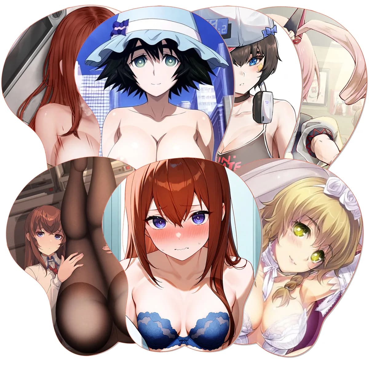 Anime Steins Gate 3D Mouse Pad Makise Kurisu Stereo Mousepad Anime Silicone Titty Boobs Poggiapolsi MousePad Oppai Mouse Mat