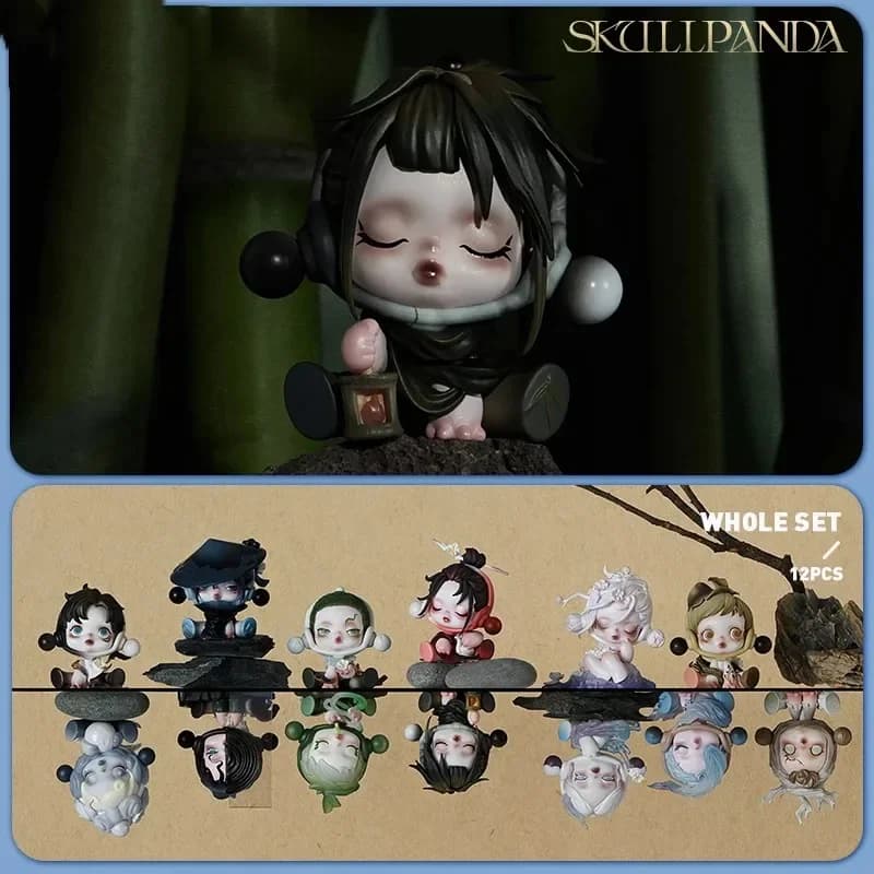 SKULLPANDA The Ink Plum Blossom Series Blind Box Sorpresa Scatola misteriosa Guess bag Giocattoli Kawaii Anime Action Figure Bambole Ragazze Regalo