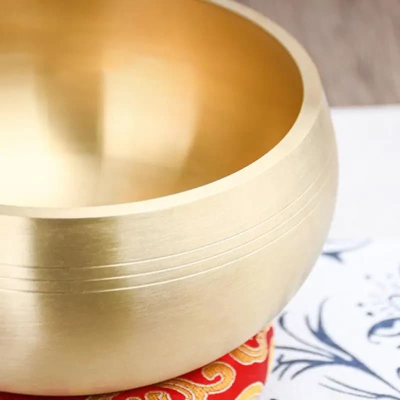 31BE Professional Grade Sound Therapy Set Brass Singing Bowl Pad Cushion Carry Case For Yoga