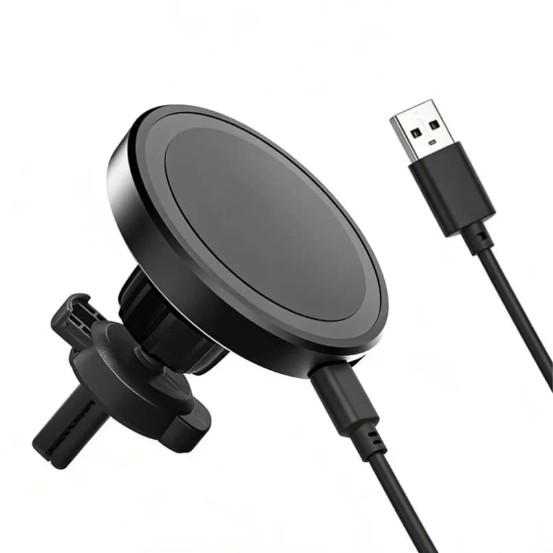 Supporto Magnetico per Auto con Caricatore Wireless per Bocchetta dell'Aria, Compatibile con iPhone Magsafe 17 16 15 14 13 12 11 Pro Max