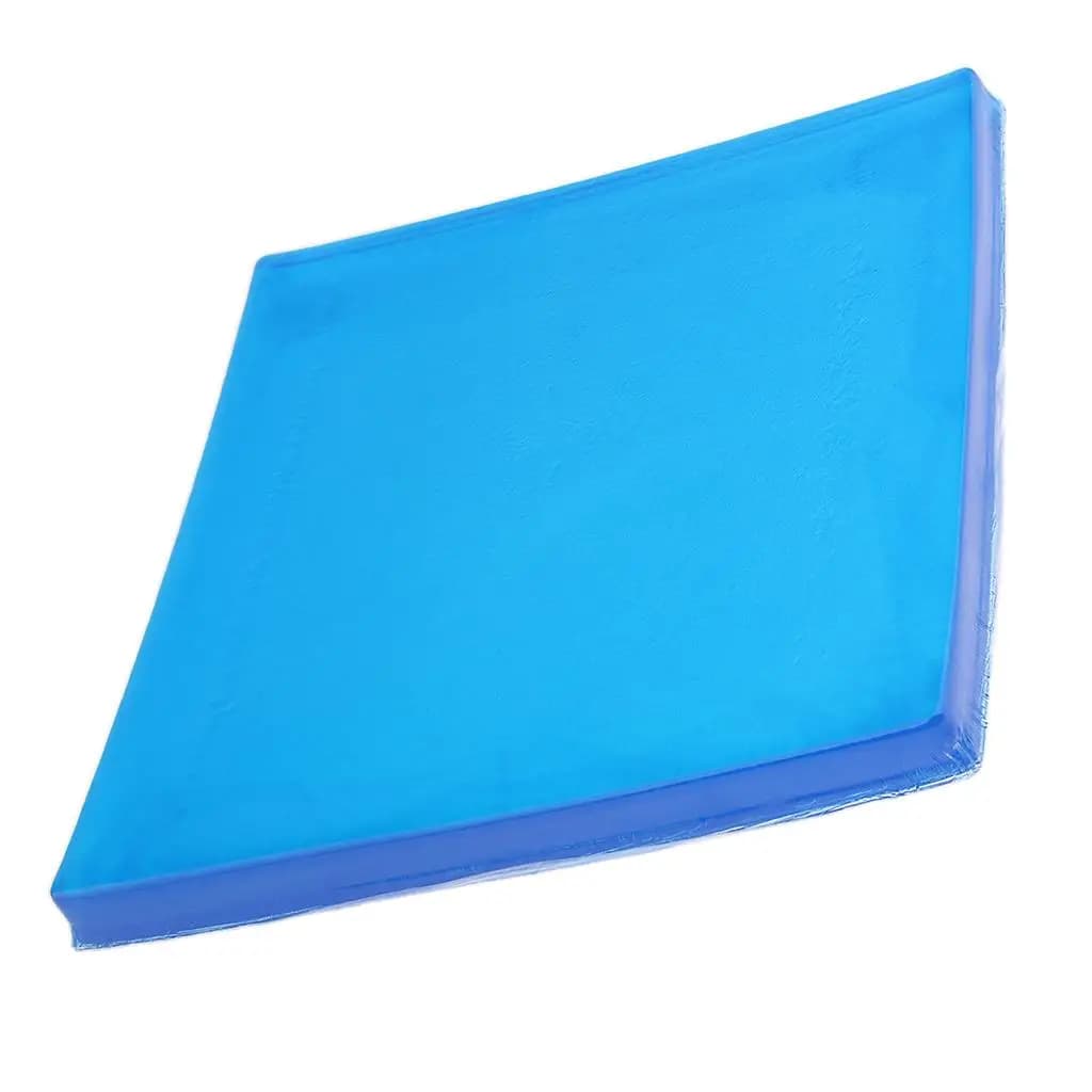 Sedile per moto Cuscino in gel Blu Assorbimento degli urti Tappetini confortevoli Cuscino per sedili Cuscino in fibra elastica in poliuretano 25x25x2 cm Blu