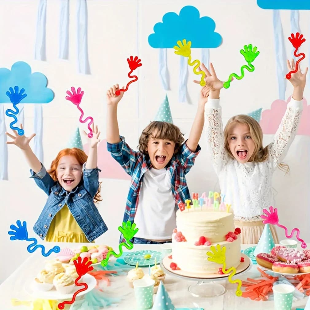 1 Pezzo Mini Giocattolo Mano Appiccicosa Estensibile, Giocattolo Divertente per Bambini, Dito in Gomma Colorato, Gadget per Feste, Riempitivo per Sacchetti Sensoriali, Premio per la Classe