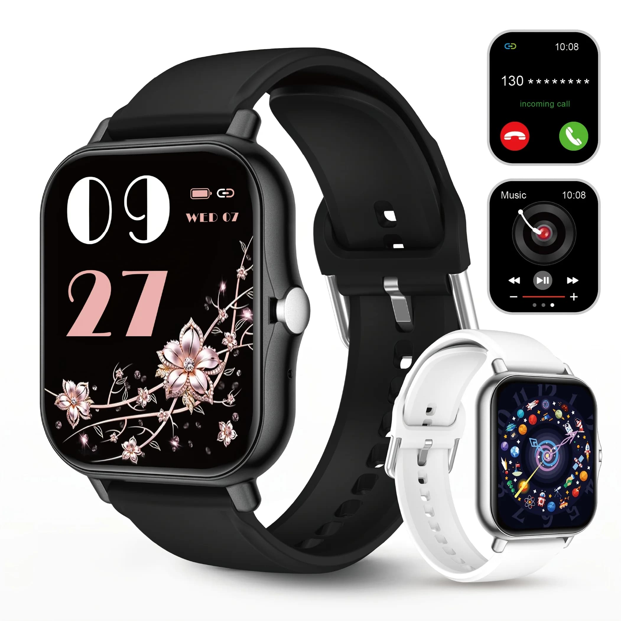 1.83-inch Latest Sports Smartwatch, Supports Wireless Calling, Message Notifications, Multiple Sports Modes, Sedentary Reminder