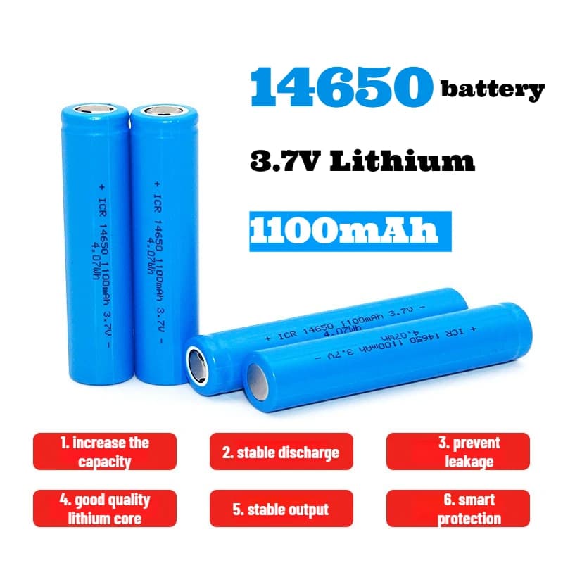 NEW 14650 lithium battery rechargeable 3.7 V 1100 mAh lithium ion batteries for electric toothbrush to torch multimeter speakers
