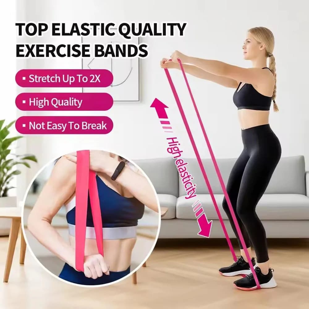 5pcs Resistance Bands Set TPE Yoga Pilates Loop Exercise Bands for Fitness Strength Training Glutes Legs Stretching Workout