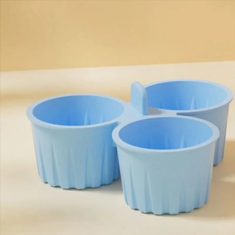 B62B-Riutilizzabile Antiaderente 3 Pezzi Stampo Per Uova Al Vapore 3 Griglie Friggitrice Ad Aria Tazza di Cottura In Silicone Muffin Pan FAI DA TE Stampo Per Cupcake Microonde Compat