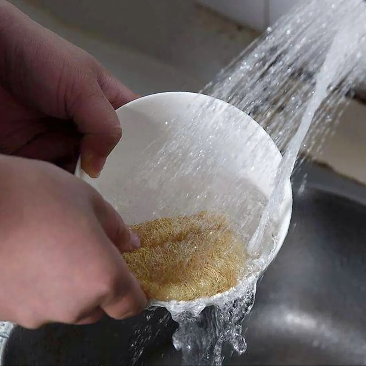 1 Pezzo Spugna Naturale Luffa Multiuso per Pulizia Cucina e Bagno, Scrubber per la Pulizia Quotidiana, Scrubber per il Corpo, Spa
