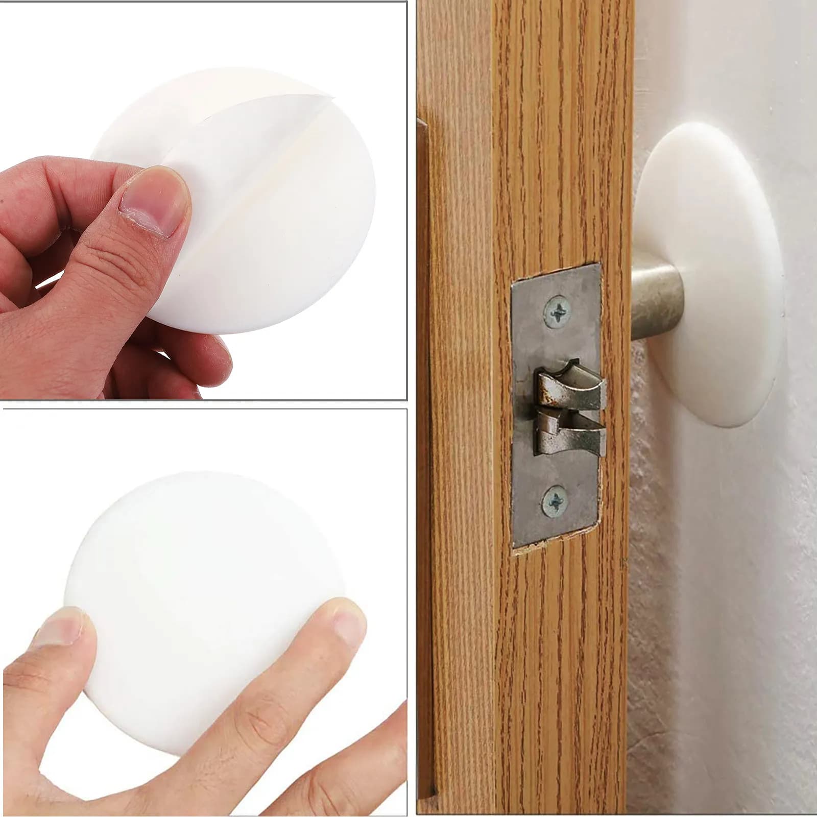 10 Pezzi Cuscinetti Adesivi in Silicone per Porte, Protezione Murale per Assorbimento del Suono e degli Urti, Cuscinetti per Porte di Armadi