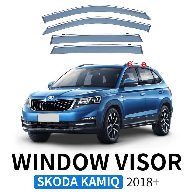 Per SKODA KAMIQ GT 2018+ Deflettori Finestrini Auto, Tendine Parasole Antipioggia per Finestrini Laterali, Accessori Auto, Styling Auto