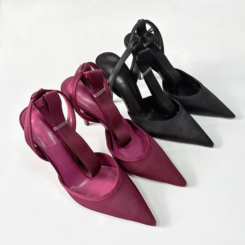 Stiletto Heels Ladies Shoes Luxury Female Party Wedding Pointed Toe Summer Sexy Fashion Ankle Strap Woman Heeled Sandals Pumps