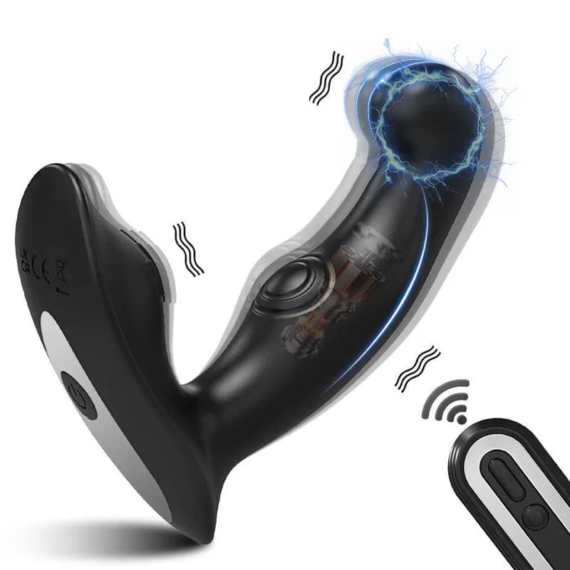 Vibratore Anale per Uomini con 10 Modalità di Vibrazione, Massaggiatore Prostatico, Plug Anale per Masturbazione Femminile, Giocattoli Sessuali per Adulti e Gay 18+