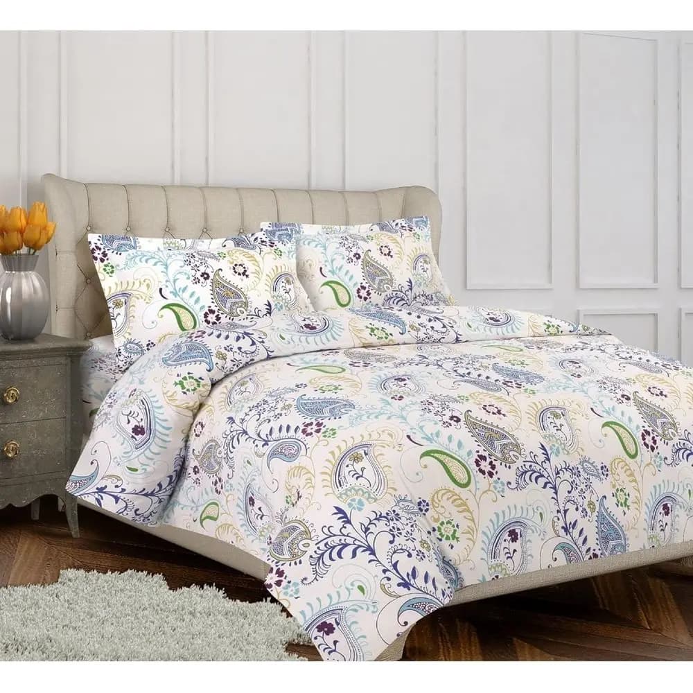 Set copripiumino da 3 pezzi con motivo paisley king size