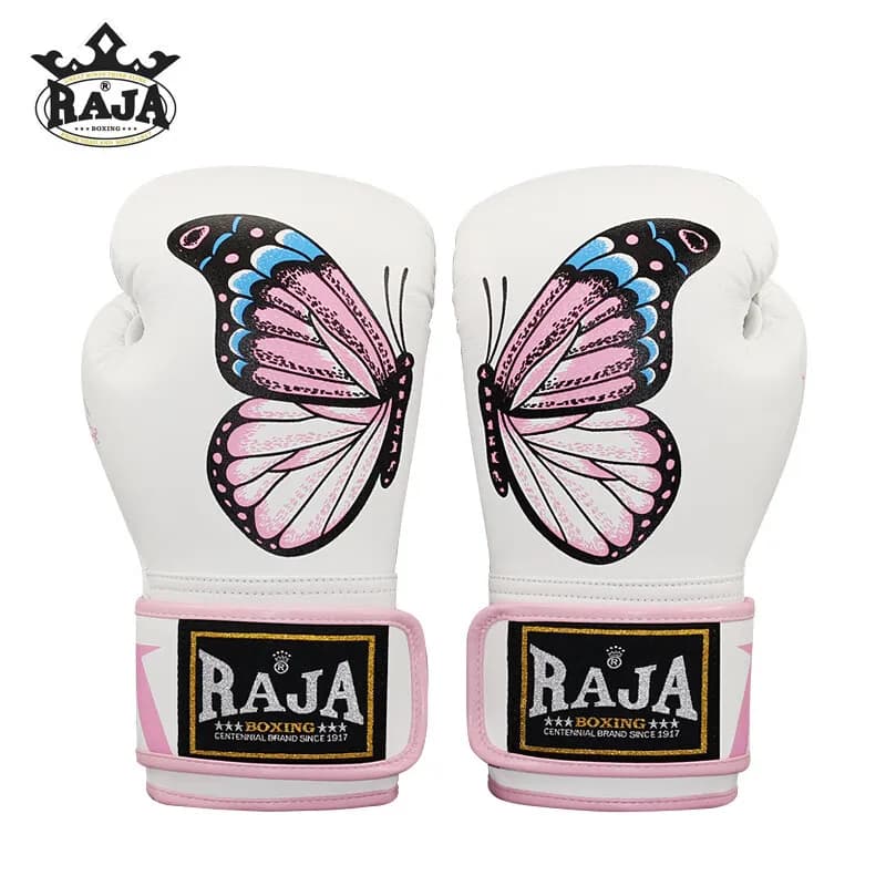 Raja 1 pair Boxing gloves Butterfly Microfiber latex MMA Muay Thai Boxing bag Kickboxing Gloves Sand bags Exercise Training Equipmt
