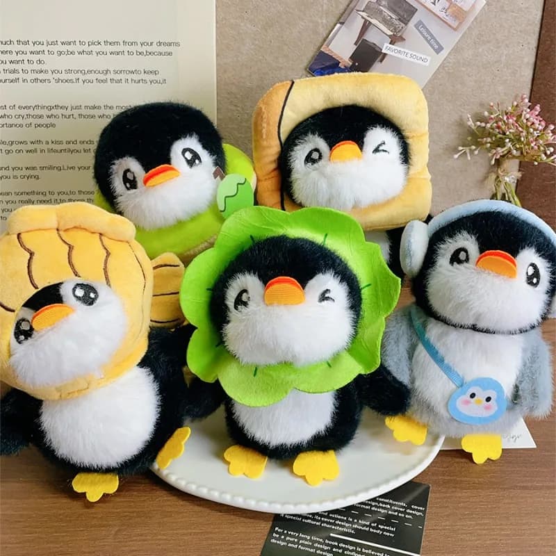 Divertente torta di pesce Dory Pinguino bambola portachiavi borsa appesa decorazione vestiti animali che cambiano pinguino farcito bambola di peluche regalo per bambini