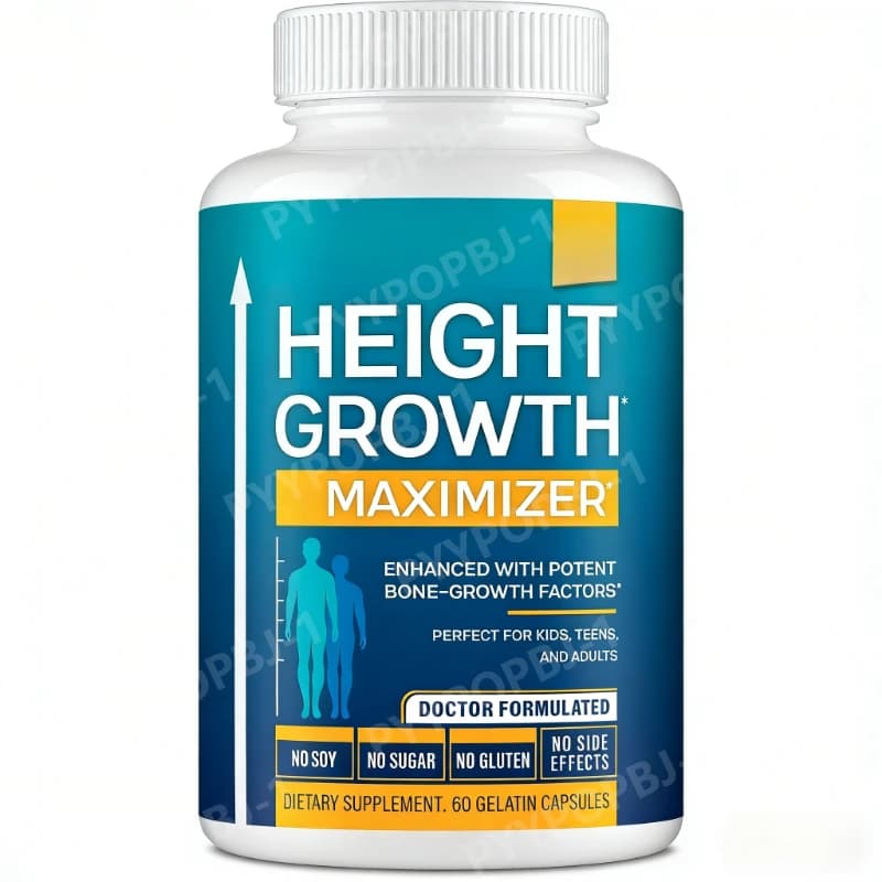 Capsules for Growth with Calcium, Zinc and Vitamin D for Bone Strength, Natural Supplement for Increase Bone Growth, Without Growth Hormone