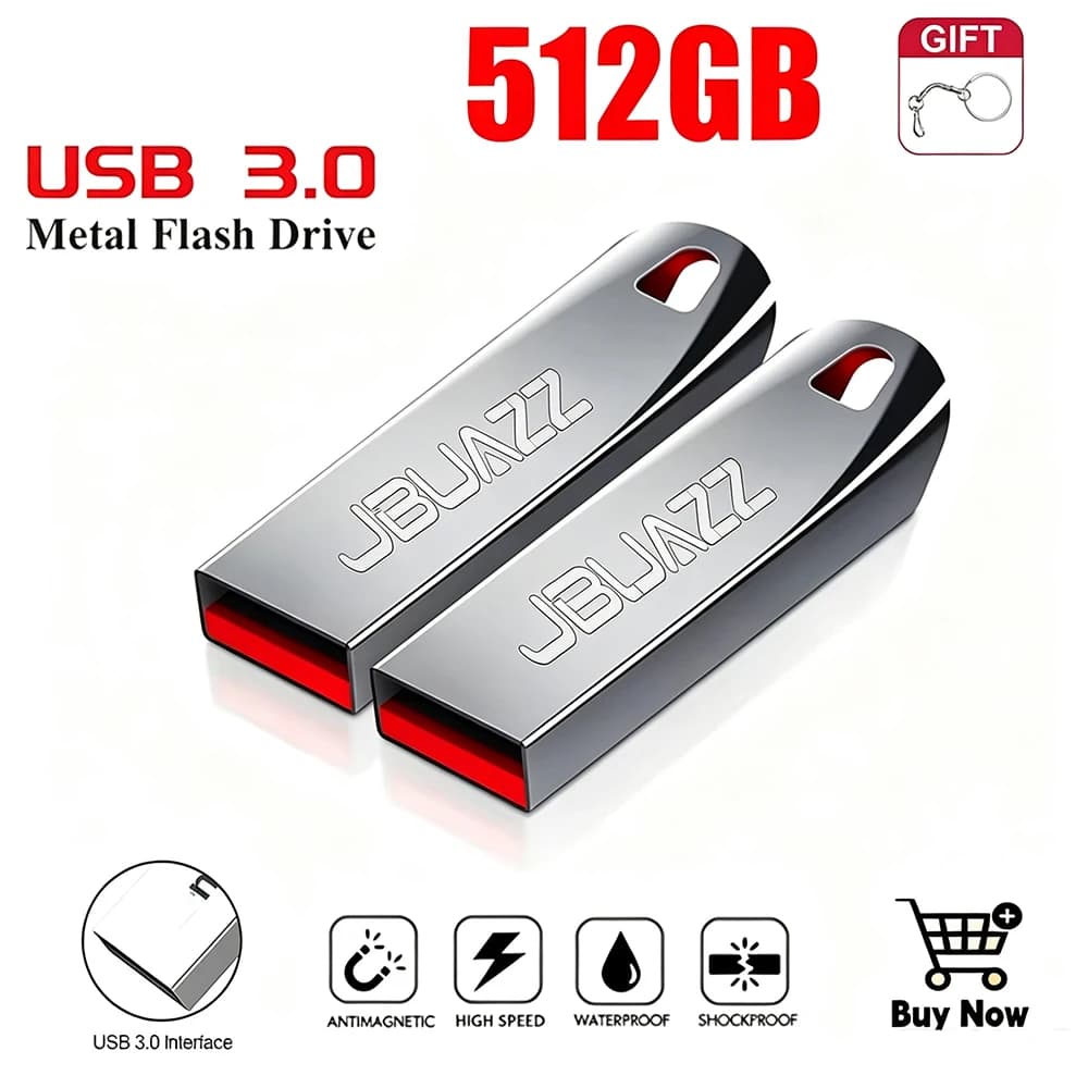 512GB USB 3.2 2in1 Flash Drives U Disk 256GB High Speed Metal Pendrive WaterProof Type-C Memoria USB Stick USB Drives For Xiaomi