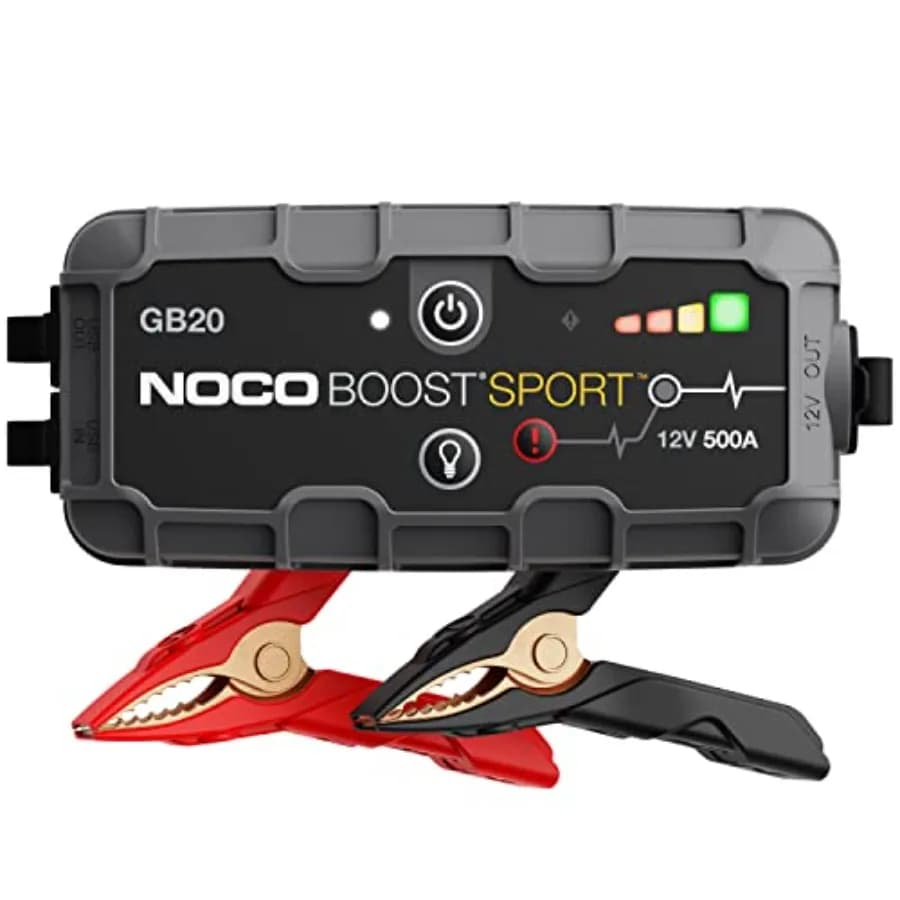 Avviatore di Emergenza Boost: 500A UltraSafe, Batteria al Litio 12V, Power Bank Portatile e Cavi di Avviamento - per Motori fino a 4.0L