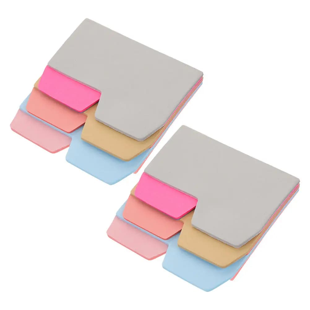 2 Pezzi di Segnapagina Adesivi a Sei Colori Scrivibili e Riposizionabili per Appunti, Annotazioni, Libri, Quaderni e Forniture per Planner