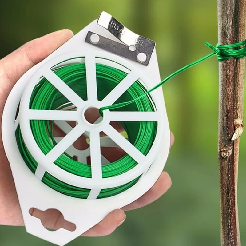Twist Tie, Green Cable Ties with Cutter, Garden Plant Ties Reusable, Twist Ties for Plants Gardening Tomatoes Tie Garden Ties fo
